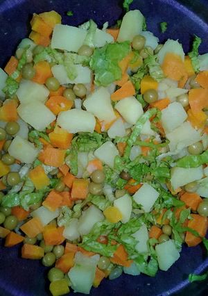 Una foto de Ensalada de papa!!! 😉🍜