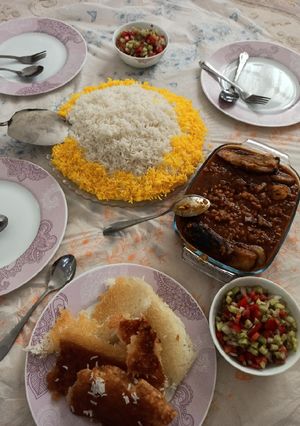 عکسی از دستور قیمه بادمجان