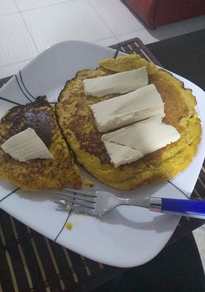 Una foto de Tortilla de plátano maduro