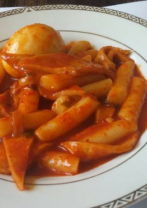 Hình của món Bánh gạo cay Tteokbokki Hàn Quốc.