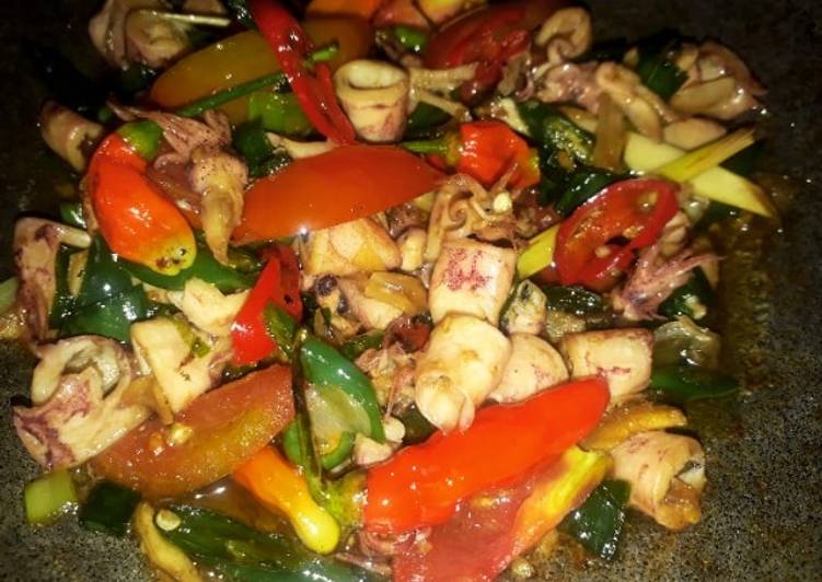 Resep Unik Cumi cabe rawit Nikmat Lezat