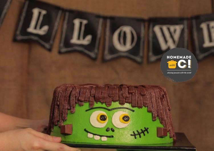 Homemade Frankenstein Milo Chiffon Cake