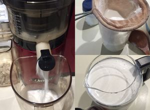 Una foto de Leche de almendras hecha en casa