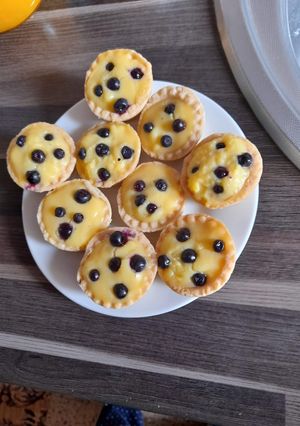 O poză a rețetei Tartine cu afine.