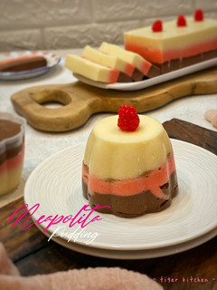 Foto resep Puding Busa Neapolitan ala Tiger Kitchen
