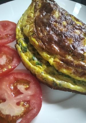 Una foto de Omelette un viaje de diez metros...🍳🌱