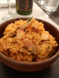 Una foto de Risotto de mariscos