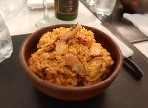 Una foto de Risotto de mariscos