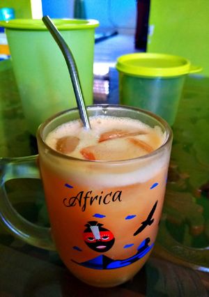 Foto resep Es nanas pepaya simpel