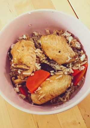 รูปของ ข้าวอบเห็ดหอมไก่นึ่ง (ด้วยหม้อหุงข้าว)