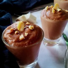 A picture of Peanut butter tofu mousse shots.
