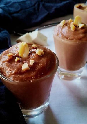 A picture of Peanut butter tofu mousse shots.