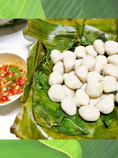 รูปของ 🐟🌿ลูกชิ้นปลานึ่งโหระพา (Steamed Fish Balls with basil)🌶️