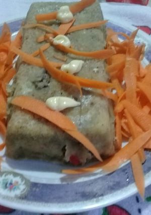 Una foto de Budín de berenjenas al microondas