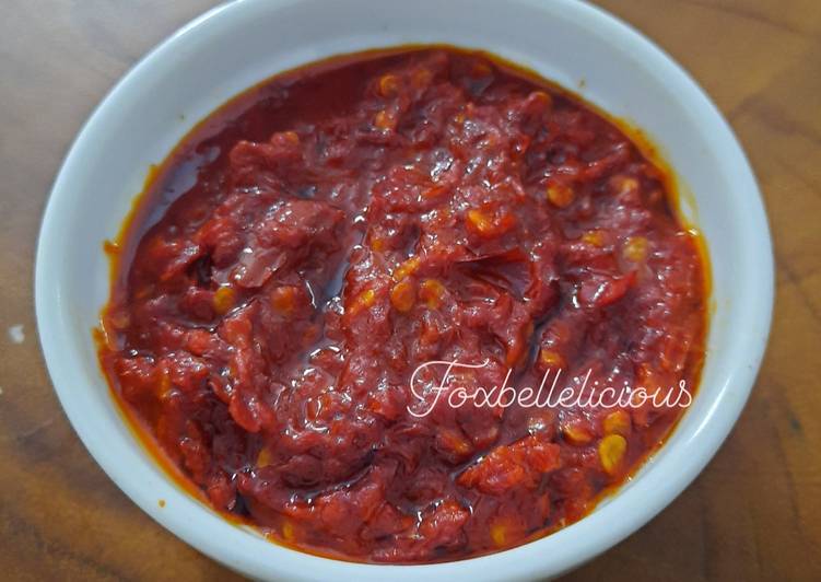 Sambal rawit untuk mie ayam, cuanki, bakso dll