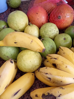 A picture of Guava, apple mange and sweet banana #charity support recipe.