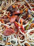 Chow Mein mixto (Carne y Chorizo)