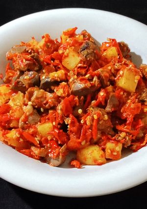 Foto resep Balado Kentang Hati Ayam