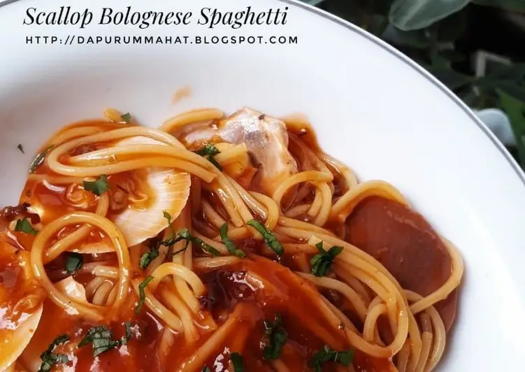 Cara Memasak Cepat Scallop bolognese spaghetti Ala Warung