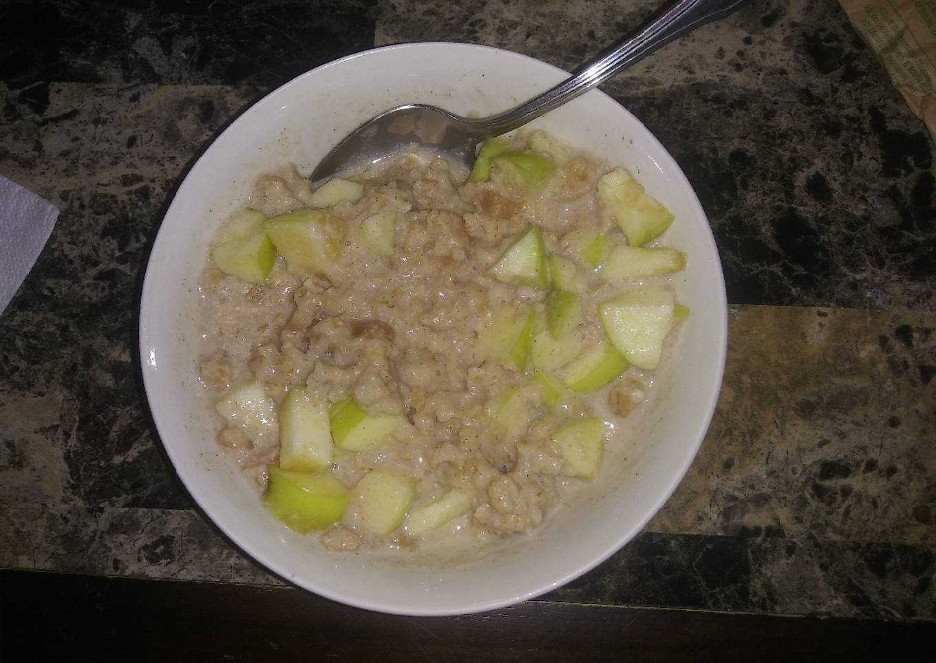 Avena con manzana y canela