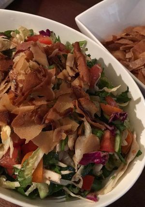 A picture of Fattoush for Ramadan.