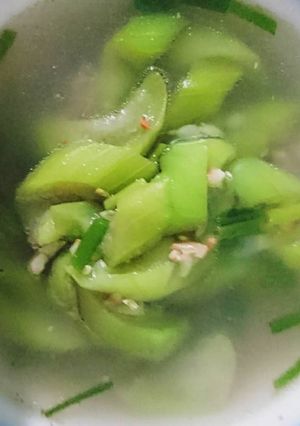 Hình của món Canh mướp nấu lạc.