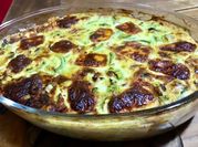 Una foto de soufflé de calabacín