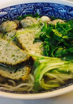 Hình của món Bún chả cá thát lát.