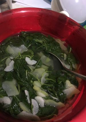 Foto resep Sayur bening bayam (no oil)