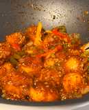Schezwan potatoes