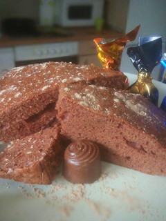 Una foto de Bizcocho de yogurt con chocolate