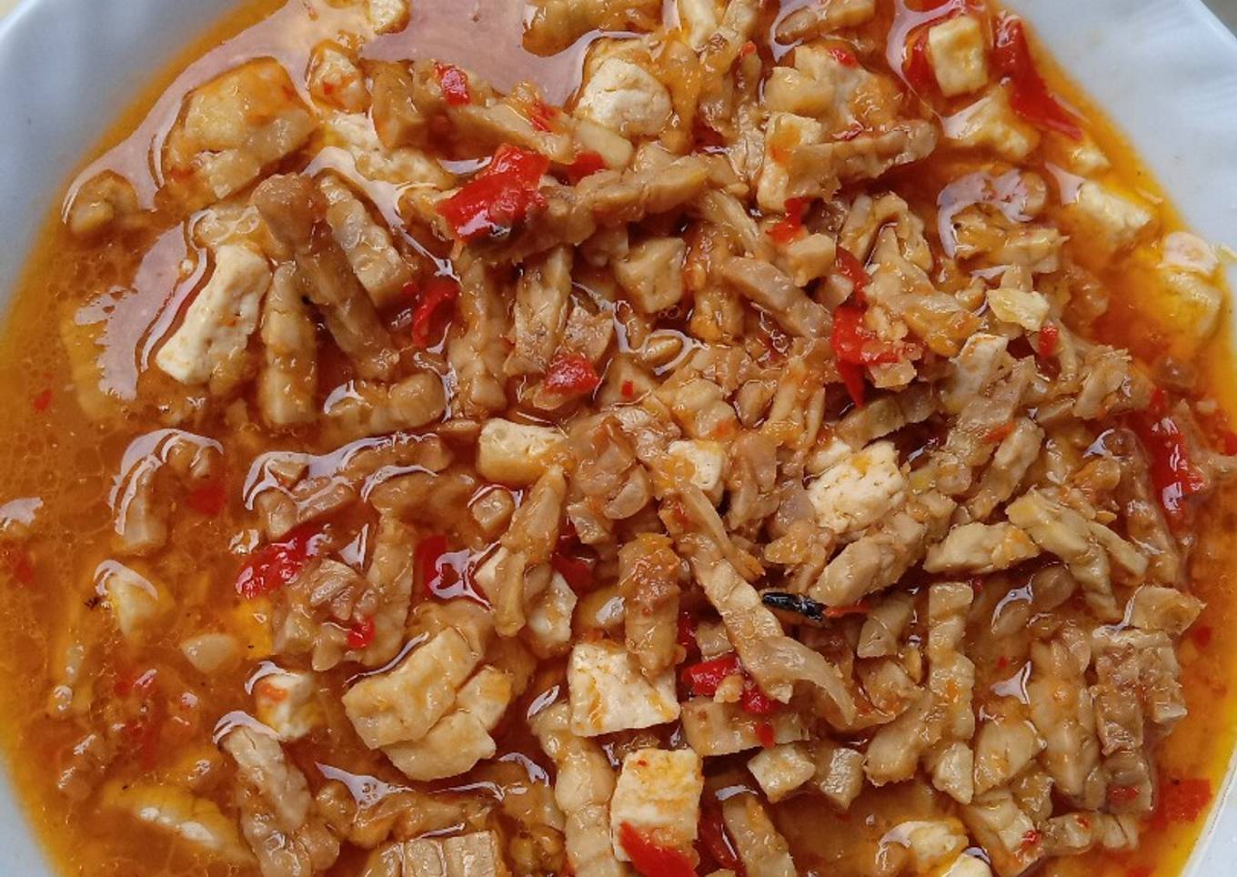 Tahu tempe balado simple