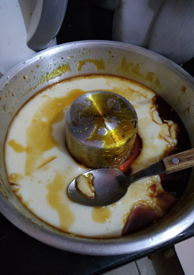 Una foto de Flan casero económico