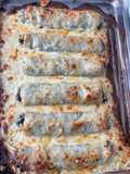 Canelones de espinacas, carne y boletus 😜