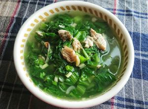 Hình của món Canh cải cá rô đồng.