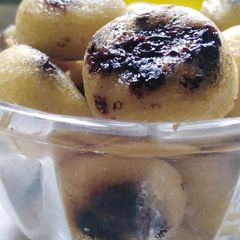 A picture of Pancake poppers with chocolate filling.