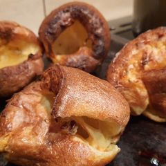 A picture of 1st go Yorkshire Pudding.