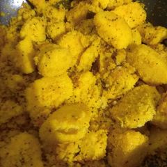 A picture of Maize flour Dhokla.