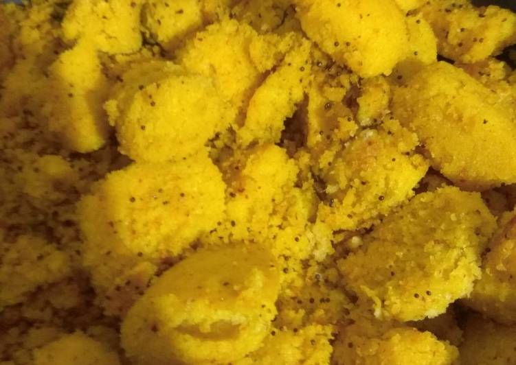 How to Make Homemade Maize flour Dhokla