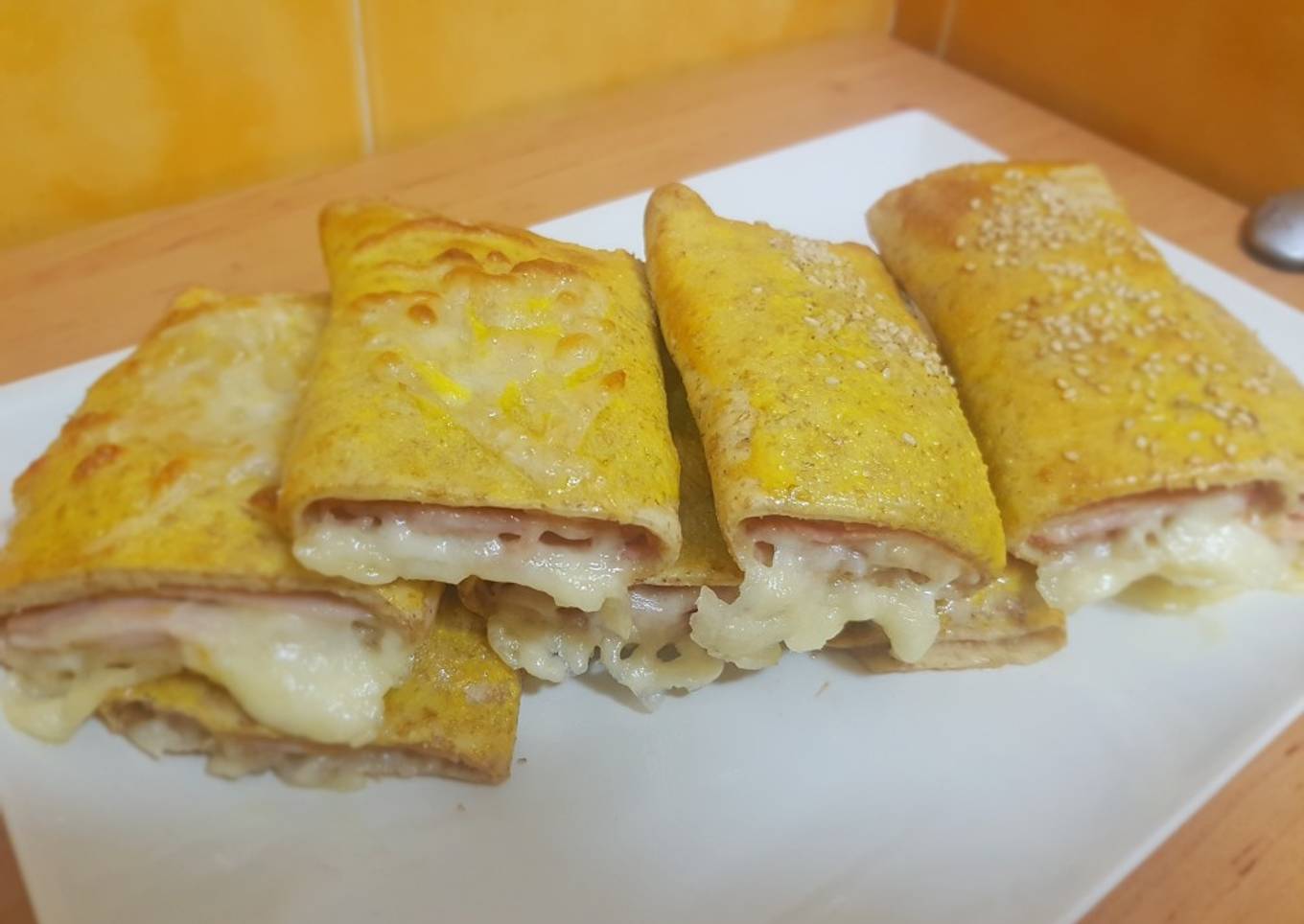 Napolitanas de pavo y queso