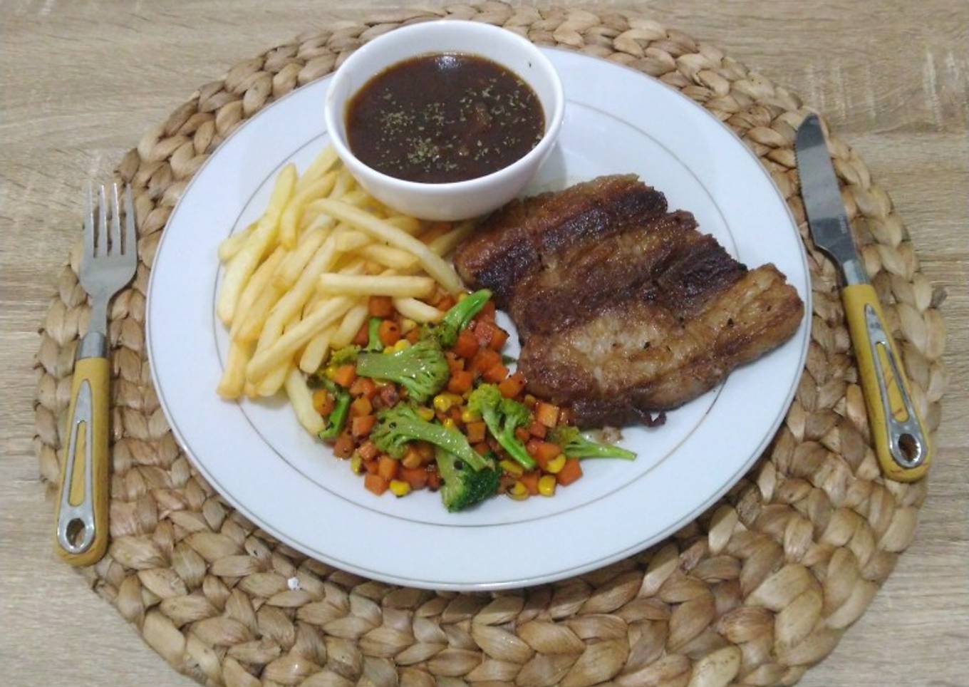 Resep Wagyu Steak with Blackpaper Sauce Anti Gagal