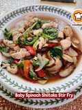 👩‍🍳Baby Spinach Shiitake Stir Fry