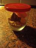 Galletas de chocolate y avena en vaso