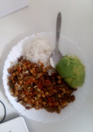 A picture of Githeri with Leftover Rice.