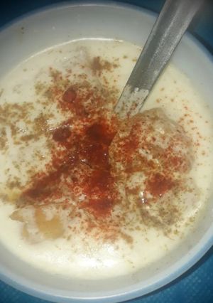 A picture of Dahi Vada.