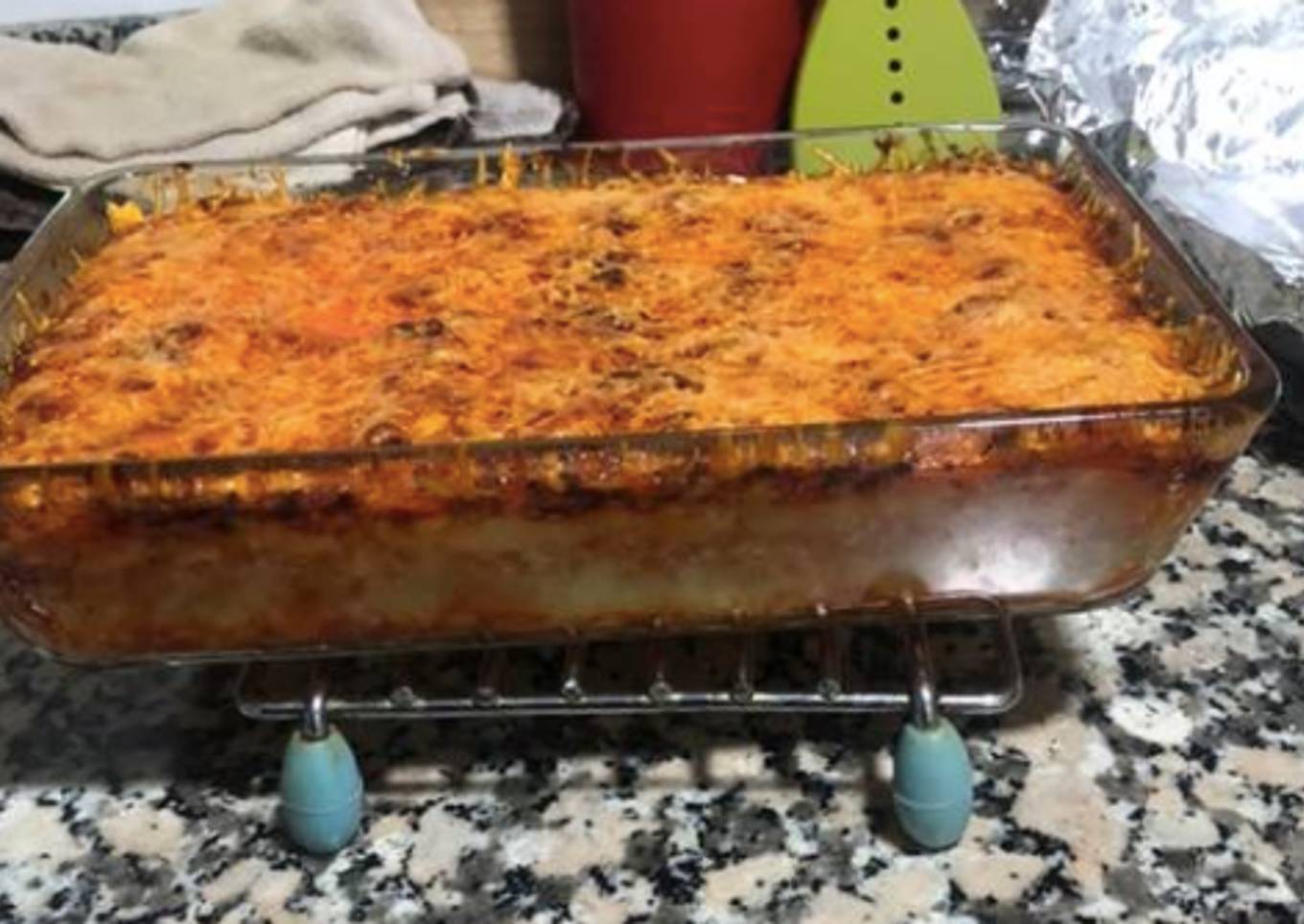 Pastel de carne y puré de patata