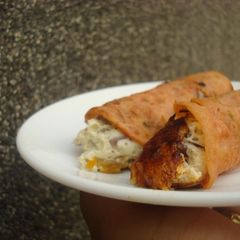 A picture of Paleo: Salami wrapped frittata.