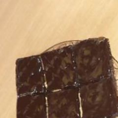 A picture of Bite Size Brownie 4 ingredients no bake brownie.