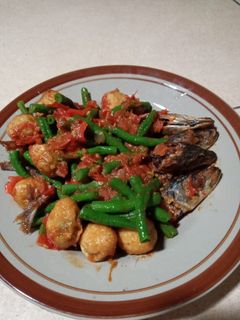 Foto resep Tumis ikan asin,kacang panjang dan telur puyuh