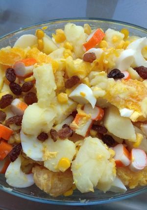 Una foto de Ensalada de naranjas y patatas